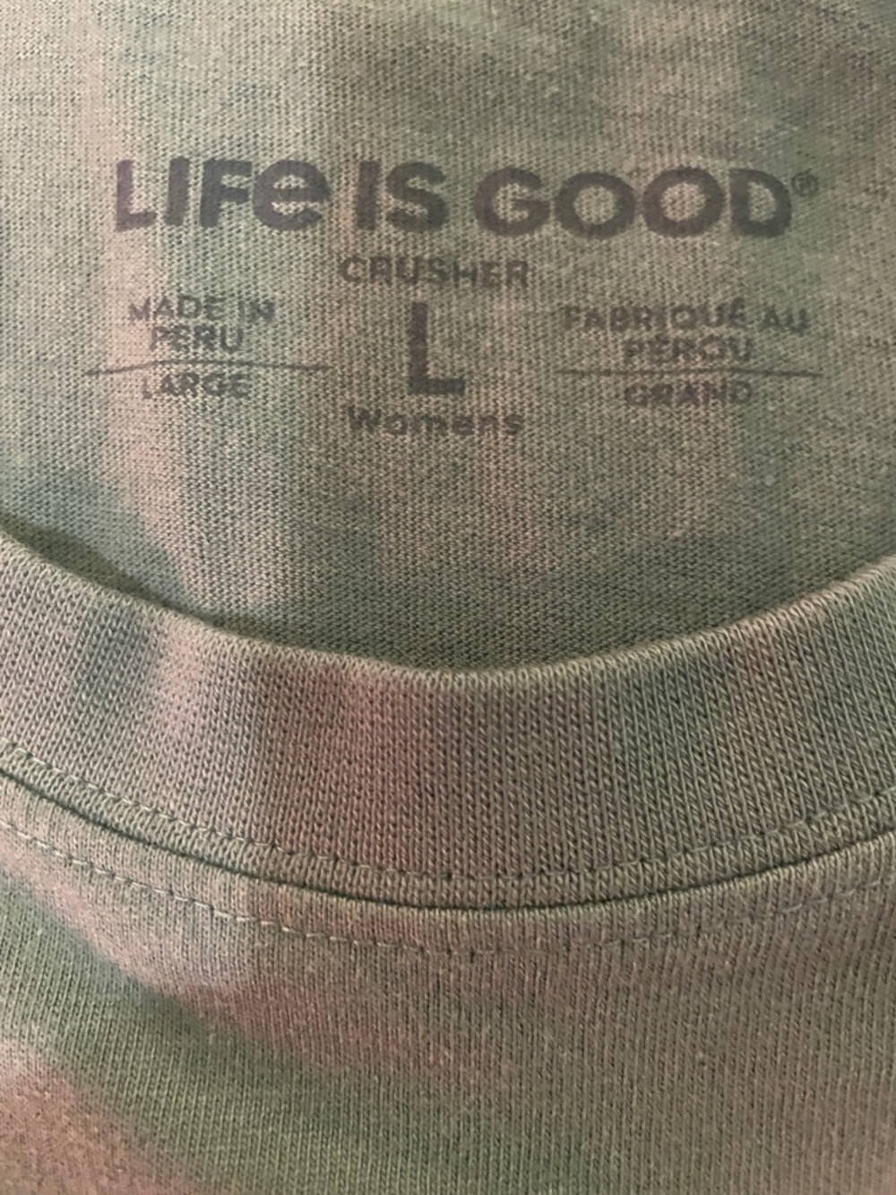 Life Is Good Green Long Sleeve Tee "Peace on Earth" - Picture 6 of 8